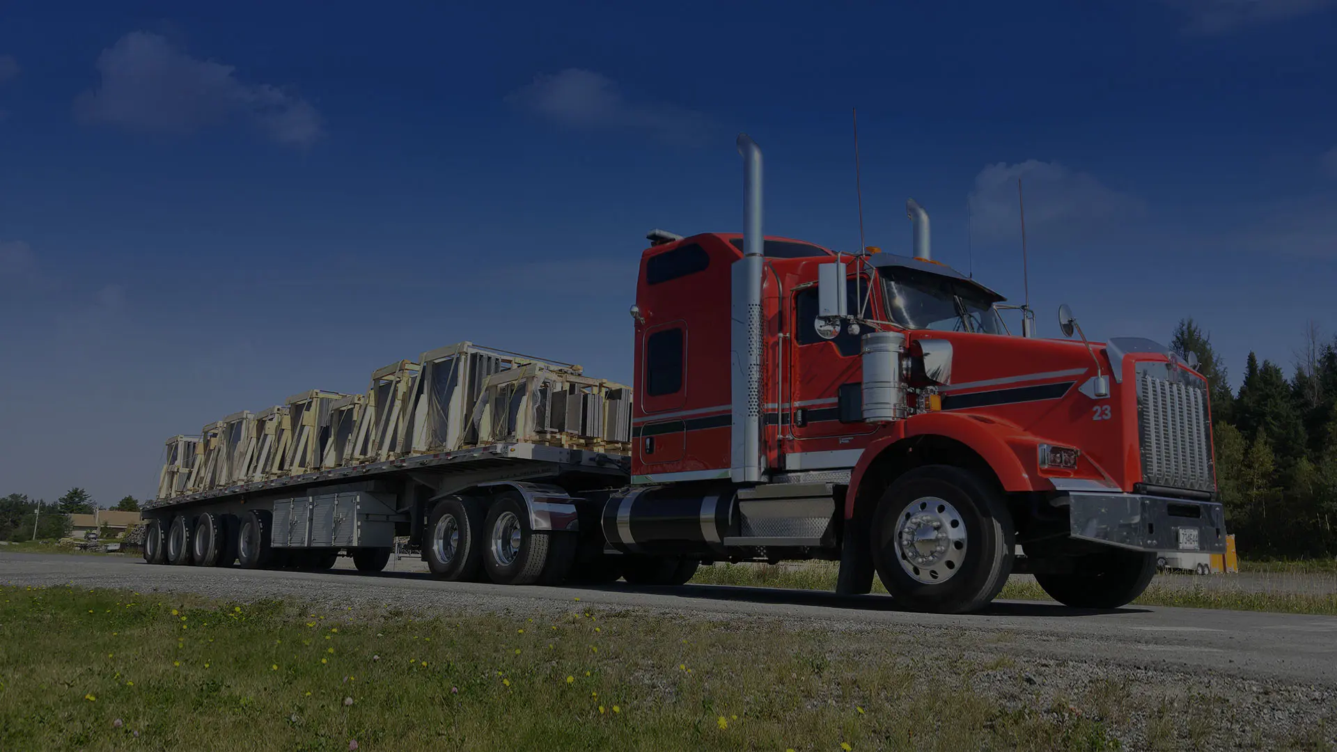 Flatbed lastebil